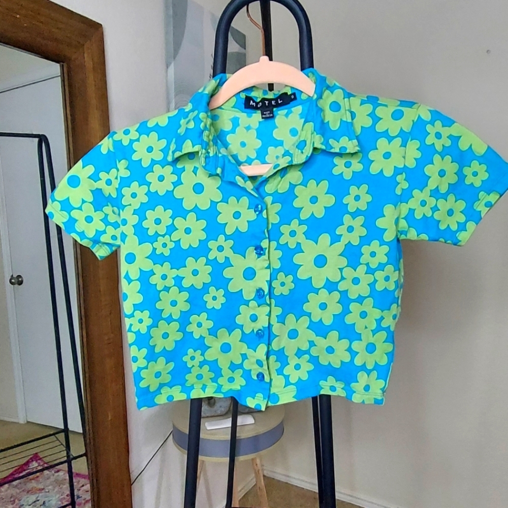 Motel Rocks flower print top (NWOT)